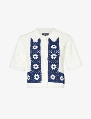 RAILS: Milan floral-pattern cotton knitted shirt