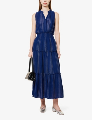 Shop Rails Women's Noja Stripe Loulou Striped Linen-blend Maxi Dress
