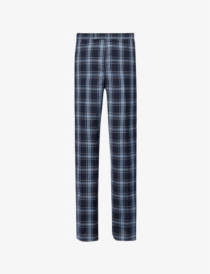 THOM BROWNE: Slip-pocket straight-leg low-rise wool and linen-blend trousers