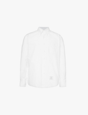 THOM BROWNE: Patch-pocket straight-fit cotton-poplin shirt