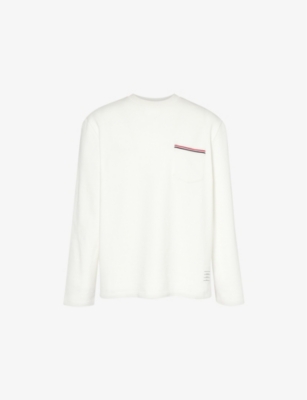 Shop Thom Browne Mens Natural White Oversized Cotton-jersey Sweatshirt