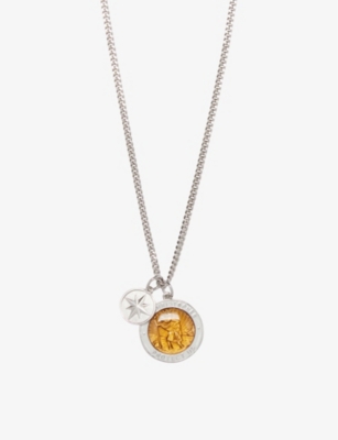 MIANSAI: Saint Christopher pendant 925 sterling-silver necklace