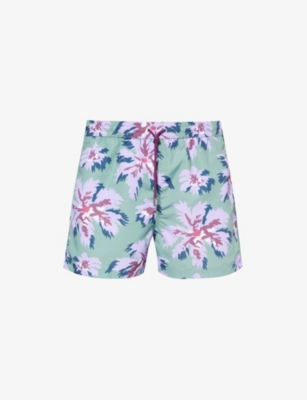 PAUL SMITH: Graphic-print recycled polyester-blend swim shorts