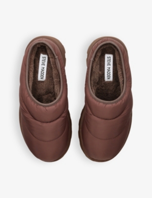 STEVE MADDEN: Frost puffy platform-sole faux-fur mules