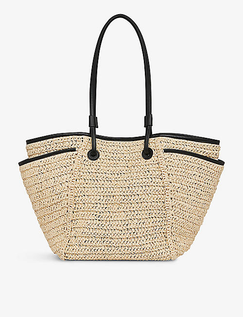 WHISTLES: Zoelle double-handle straw tote bag