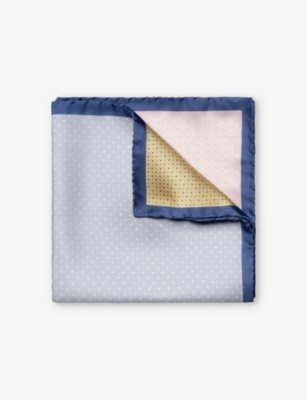 ETON: Four-sided patterned silk pocket square