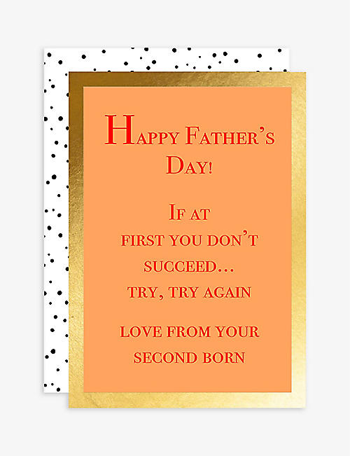 ELEANOR STUART: Try, Try Again Father's Day card 17cm x 12cm