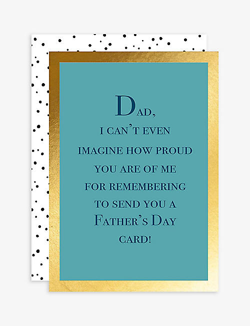 ELEANOR STUART: Proud For Remembering Father's Day card 17cm x 12cm