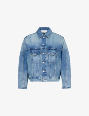 COLE BUXTON: Relaxed-fit spread-collar denim jacket