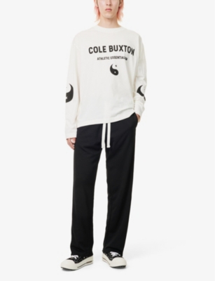 Shop Cole Buxton Yin-yang Graphic-print Cotton-jersey T-shirt In Vintage White