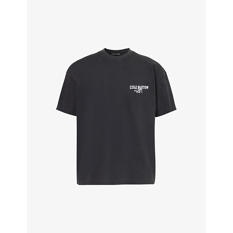 Cole Buxton Mens Vintage Black Devil Branded-print Cotton-jersey T-shirt
