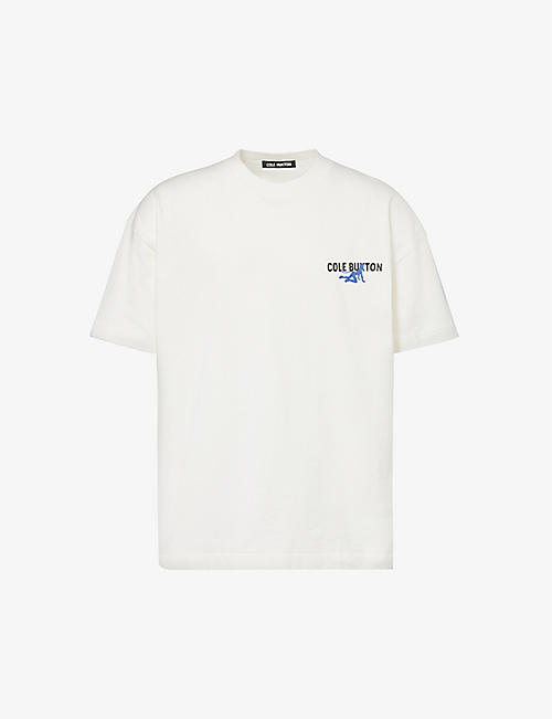 COLE BUXTON: Devil branded-print cotton-jersey T-shirt