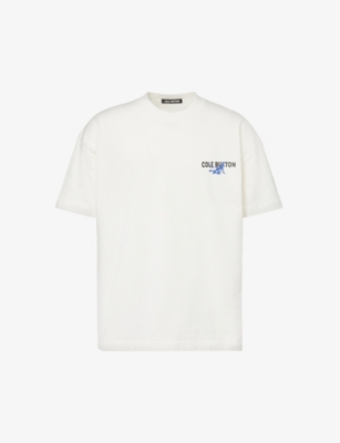 Shop Cole Buxton Men's Vintage White Devil Branded-print Cotton-jersey T-shirt
