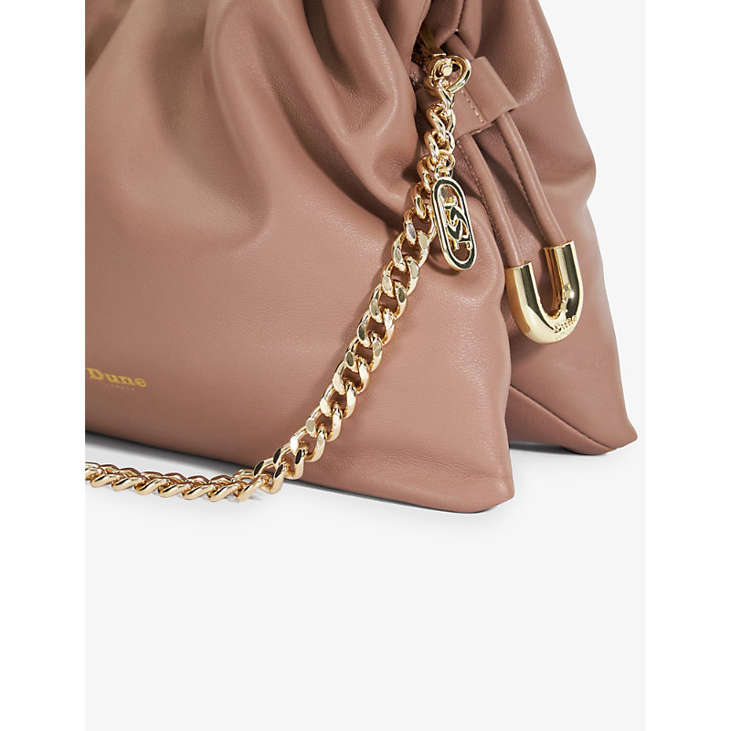 Shop Dune Women's Camel-leather Primrose Drawstring Leather Shoulder Bag