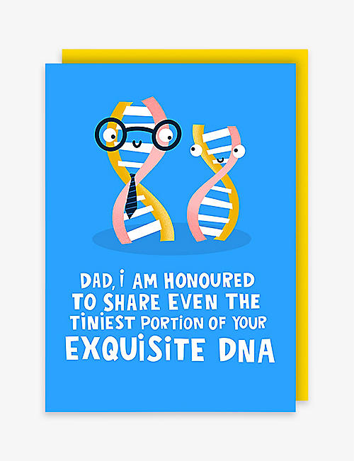 LUCY MAGGIE: DNA Father's Day card 15cm x 10cm
