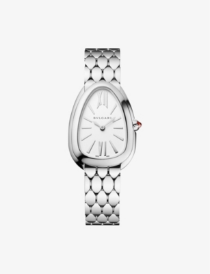 BVLGARI: Serpenti Seduttori SP33WSS 33m stainless-steel and rubellite quartz watch