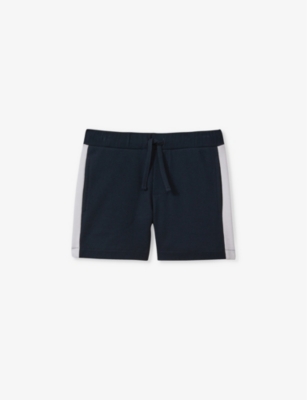 REISS: Marl brand-patch cotton shorts 3-13 years