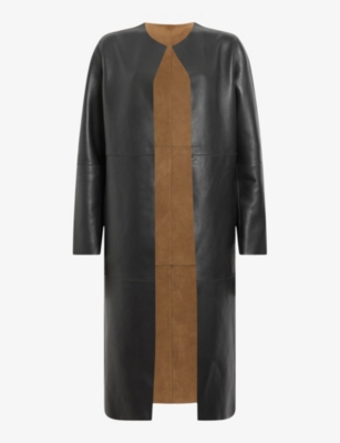 Selby 2-in-1 reversible suede mac coat
