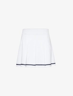 Shop Varley Clarendon High-rise Stretch-woven In White