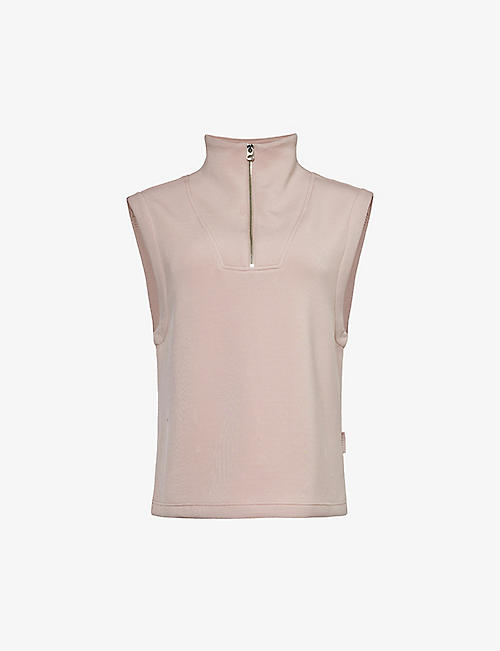 VARLEY: Magnolia half-zip relaxed-fit stretch-woven top