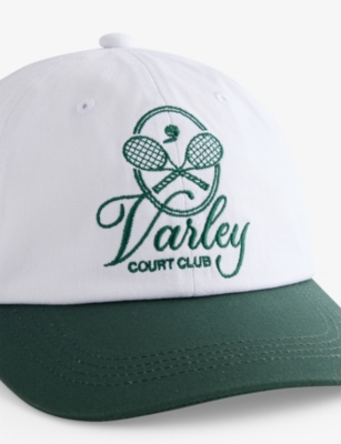 Varley Noa Club Twill Cap In White/ Forest