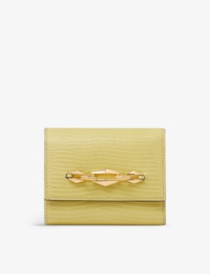 JIMMY CHOO: Marinda croc-embossed leather purse