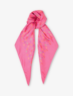 JIMMY CHOO: Branded silk scarf