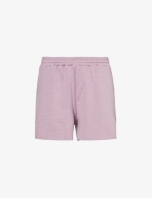 Shop Vuori Women's Lilac Heather Boyfriend Mid-rise Relaxed-fit Stretch-recycled Polyester Shorts