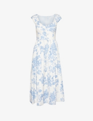 REFORMATION: Florie scoop-neck stretch-organic cotton midi dress