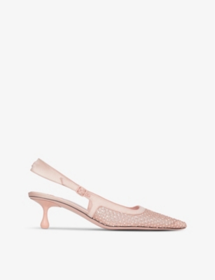 Jimmy Choo 50mm Amel Crystal-embellished Pumps In Macaron/crystal
