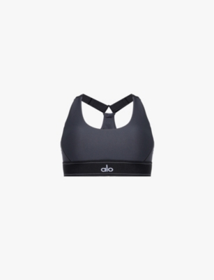 ALO YOGA: Airlift Suit Up branded-underband stretch-jersey bra