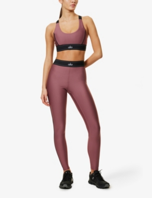 ALO YOGA: Airlift Suit Up branded-underband stretch-jersey bra