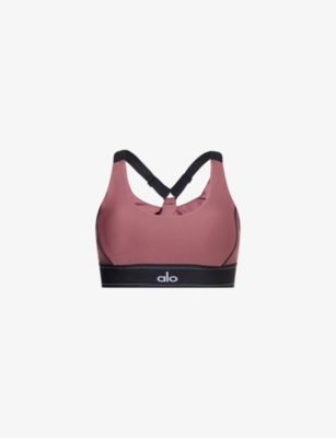 ALO YOGA: Airlift Suit Up branded-underband stretch-jersey bra