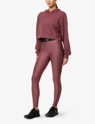 ALO YOGA: Muse cropped stretch-jersey hoody