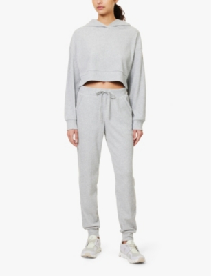 ALO YOGA: Muse cropped stretch-jersey hoody
