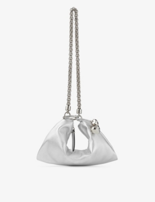 JIMMY CHOO: Callie mini leather clutch bag