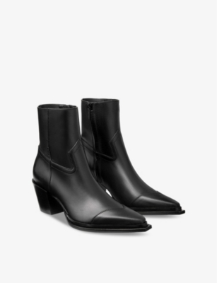Jimmy Choo Black Leather Boots In Black