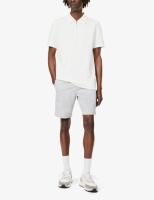 Shop Arne Men's Mid Grey Tailored Mid-rise Stretch-cotton Shorts