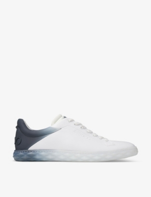 JIMMY CHOO: Diamond Light M II logo-embellished leather-blend low-top trainers