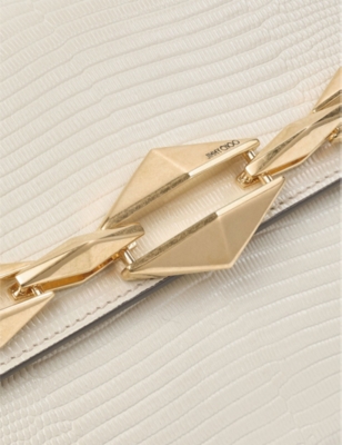 Shop Jimmy Choo Women's Bamboo/gold Diamond Leather Shoulder Bag
