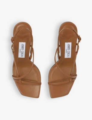 JIMMY CHOO: Etana 80 leather heeled sandals