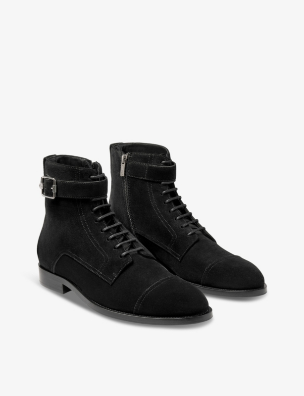 Finnion lace-up velvet-suede ankle boots