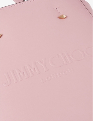 Shop Jimmy Choo Rose/light Gold Lenny Leather Tote Bag