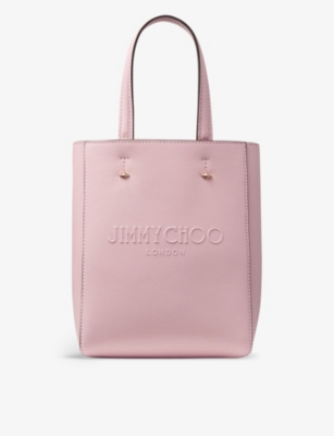 Shop Jimmy Choo Rose/light Gold Lenny Leather Tote Bag