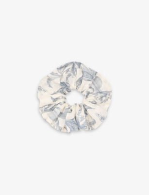 SANDRO: Floral-print elasticated woven scrunchie