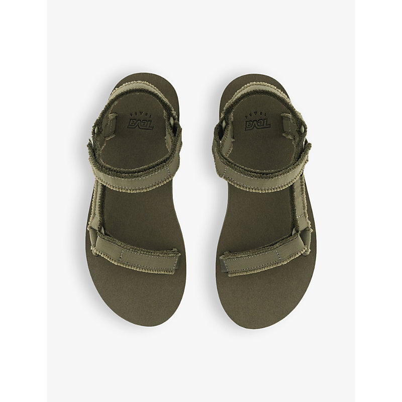 Shop Teva Midform Universal Recycled-polyester Sandals In Green