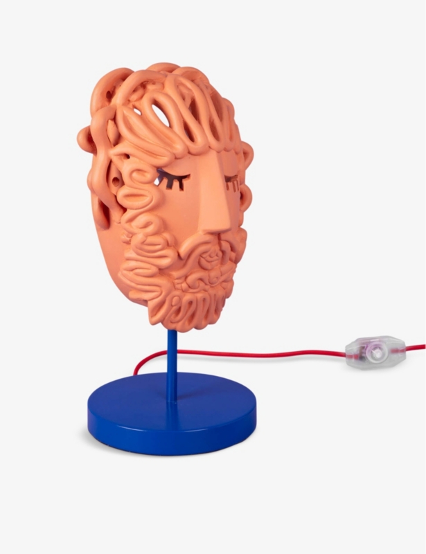 Ulysse mask terracotta lamp 28cm