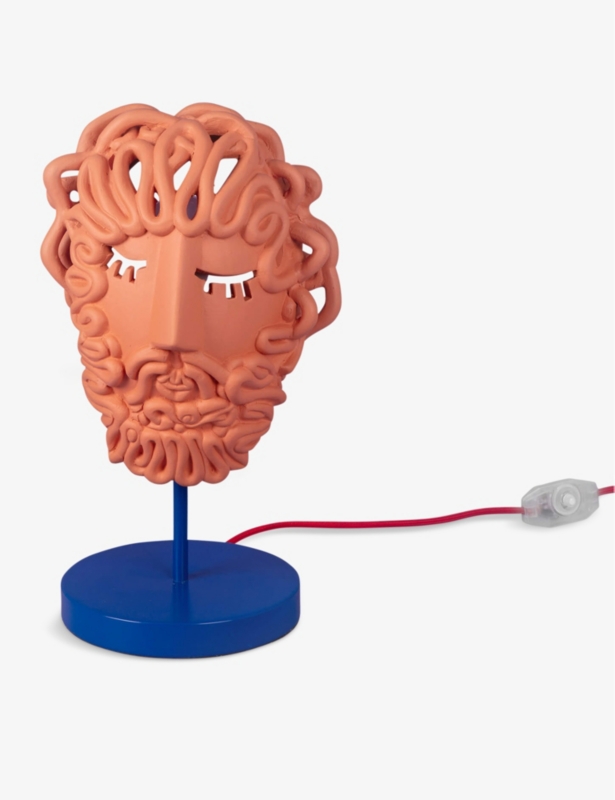 Ulysse mask terracotta lamp 28cm