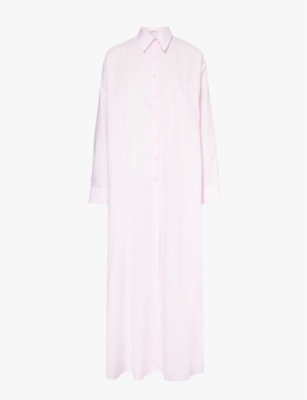 THE FRANKIE SHOP: Avery relaxed-fit long-sleeve cotton-blend maxi dress