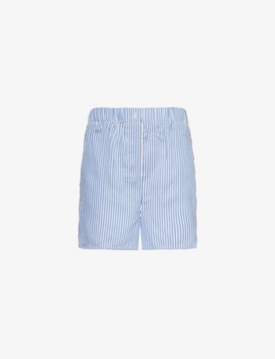 THE FRANKIE SHOP: Lui Fluid stripe-print woven shorts
